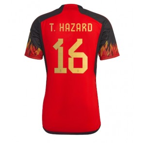 Belgien Thorgan Hazard #16 Hemmatröja VM 2022 Kortärmad